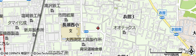 大阪府東大阪市衣摺周辺の地図