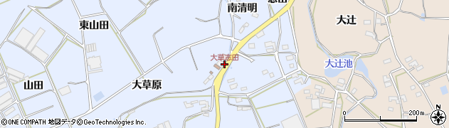 大草志田周辺の地図