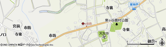 愛知県田原市東神戸町（清七平古）周辺の地図