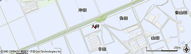 愛知県田原市大草町（大坪）周辺の地図