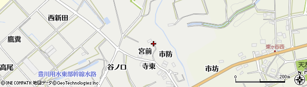 愛知県田原市南神戸町市防周辺の地図