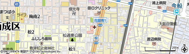ローソン西成松一丁目店周辺の地図