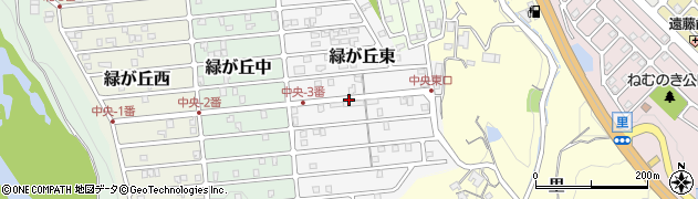 三重県名張市緑が丘東周辺の地図
