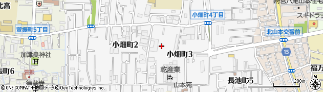 大阪府八尾市小畑町周辺の地図