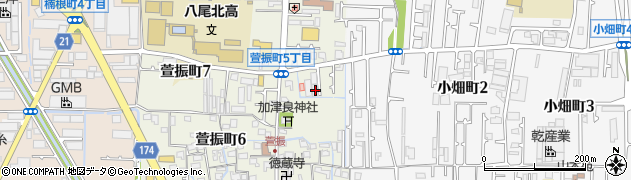大阪府八尾市萱振町5丁目15周辺の地図