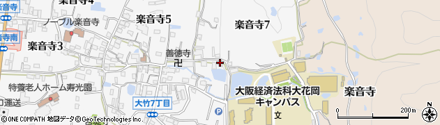 大阪府八尾市楽音寺6丁目26周辺の地図