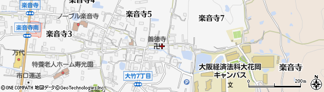 大阪府八尾市楽音寺6丁目46周辺の地図