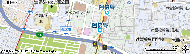 大阪府大阪市阿倍野区阿倍野筋周辺の地図