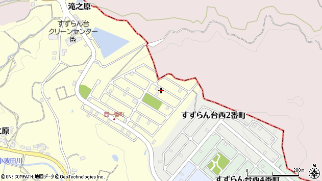 〒518-0406 三重県名張市すずらん台西１番町の地図