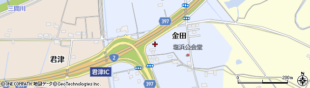 有限会社岡一総業　金田作業所周辺の地図