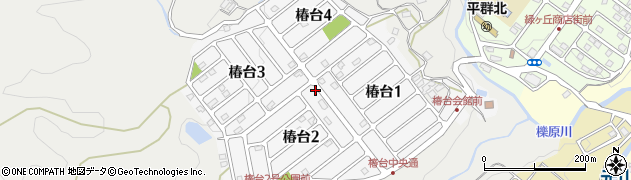 奈良県平群町（生駒郡）椿台周辺の地図