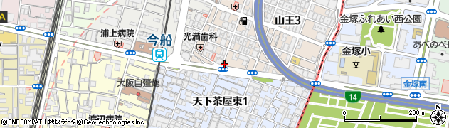 水道レスキュー大阪市西成区山王営業所周辺の地図