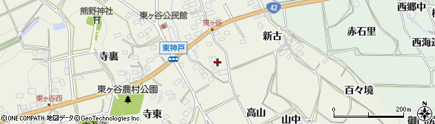 愛知県田原市東神戸町御農5周辺の地図