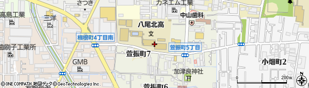 大阪府立八尾北高等学校周辺の地図