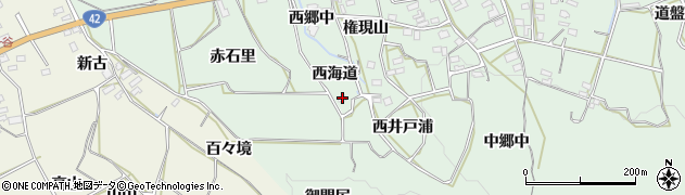 愛知県田原市六連町（西郷中）周辺の地図