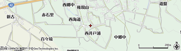愛知県田原市六連町西井戸浦周辺の地図