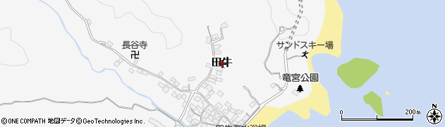 静岡県下田市田牛周辺の地図
