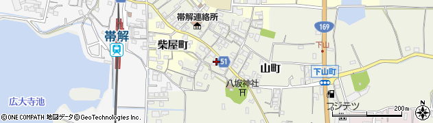 奈良県奈良市下山町周辺の地図
