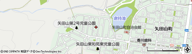 奈良県大和郡山市矢田山町90周辺の地図