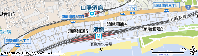 ミスタードーナツ JR須磨駅前ショップ周辺の地図