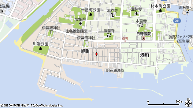 〒673-0895 兵庫県明石市岬町の地図