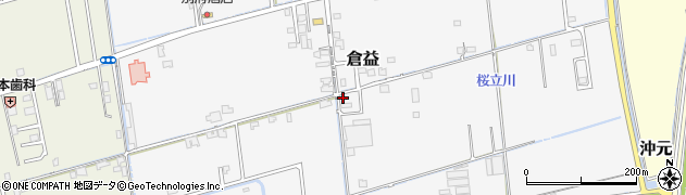 岡山県岡山市中区倉益380周辺の地図