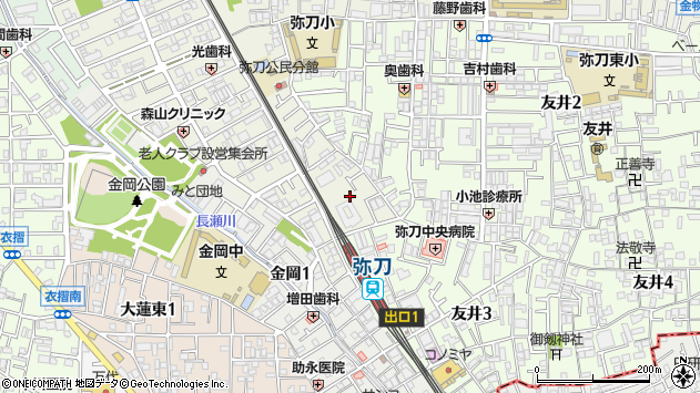 〒577-0817 大阪府東大阪市近江堂の地図