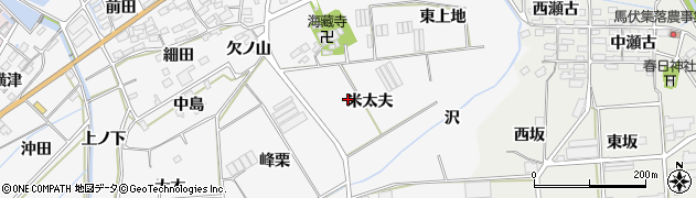 愛知県田原市伊川津町米太夫周辺の地図