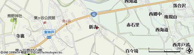 愛知県田原市東神戸町新古20周辺の地図