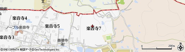 大阪府八尾市楽音寺7丁目周辺の地図