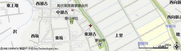 愛知県田原市馬伏町東瀬古周辺の地図
