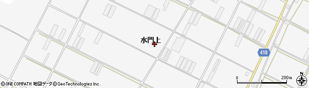 愛知県田原市小中山町水門上周辺の地図