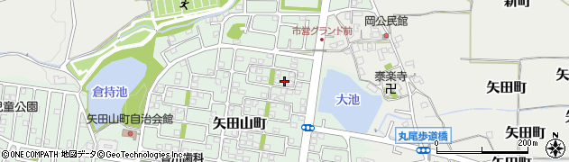 奈良県大和郡山市矢田山町32-3周辺の地図