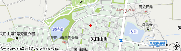 奈良県大和郡山市矢田山町17-12周辺の地図