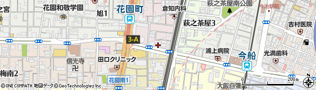 ツクイ大阪花園周辺の地図