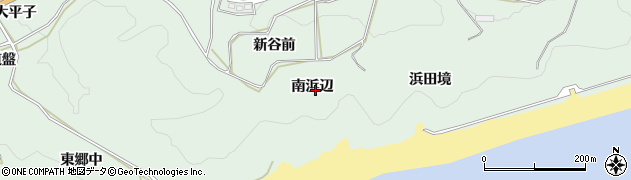 愛知県田原市六連町南浜辺周辺の地図