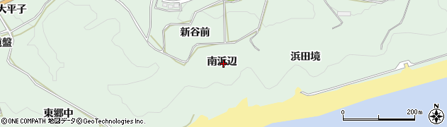 愛知県田原市六連町（南浜辺）周辺の地図