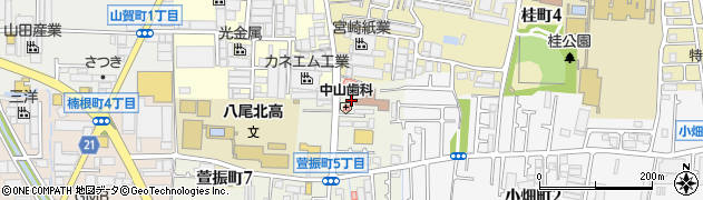 大阪府八尾市萱振町5丁目11周辺の地図