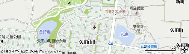 奈良県大和郡山市矢田山町32-6周辺の地図