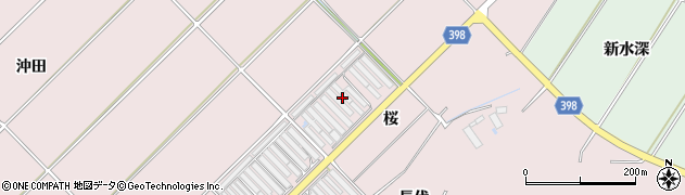 愛知県田原市野田町八尻周辺の地図