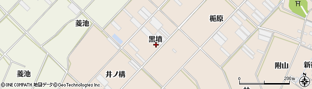 愛知県田原市福江町黒墳周辺の地図