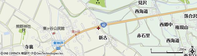 愛知県田原市東神戸町新古34周辺の地図