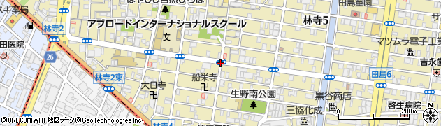 大阪府大阪市生野区林寺周辺の地図
