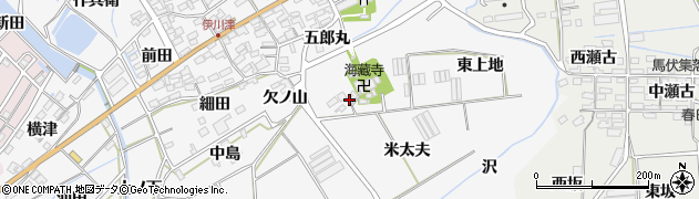 愛知県田原市伊川津町上地周辺の地図