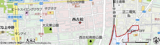 岡山県岡山市北区西古松周辺の地図