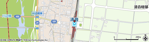 清音駅周辺の地図