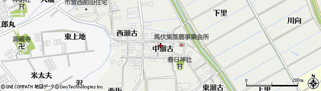 愛知県田原市馬伏町中瀬古周辺の地図