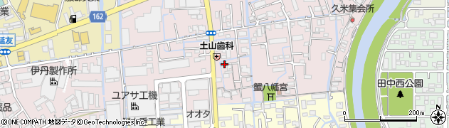 岡山県岡山市北区久米63周辺の地図