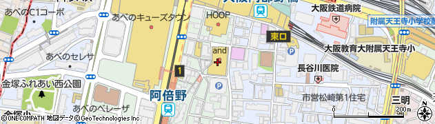 和カフェ yusoshi ユソーシ あべの周辺の地図