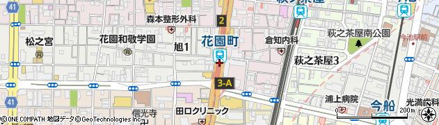 花園町駅周辺の地図